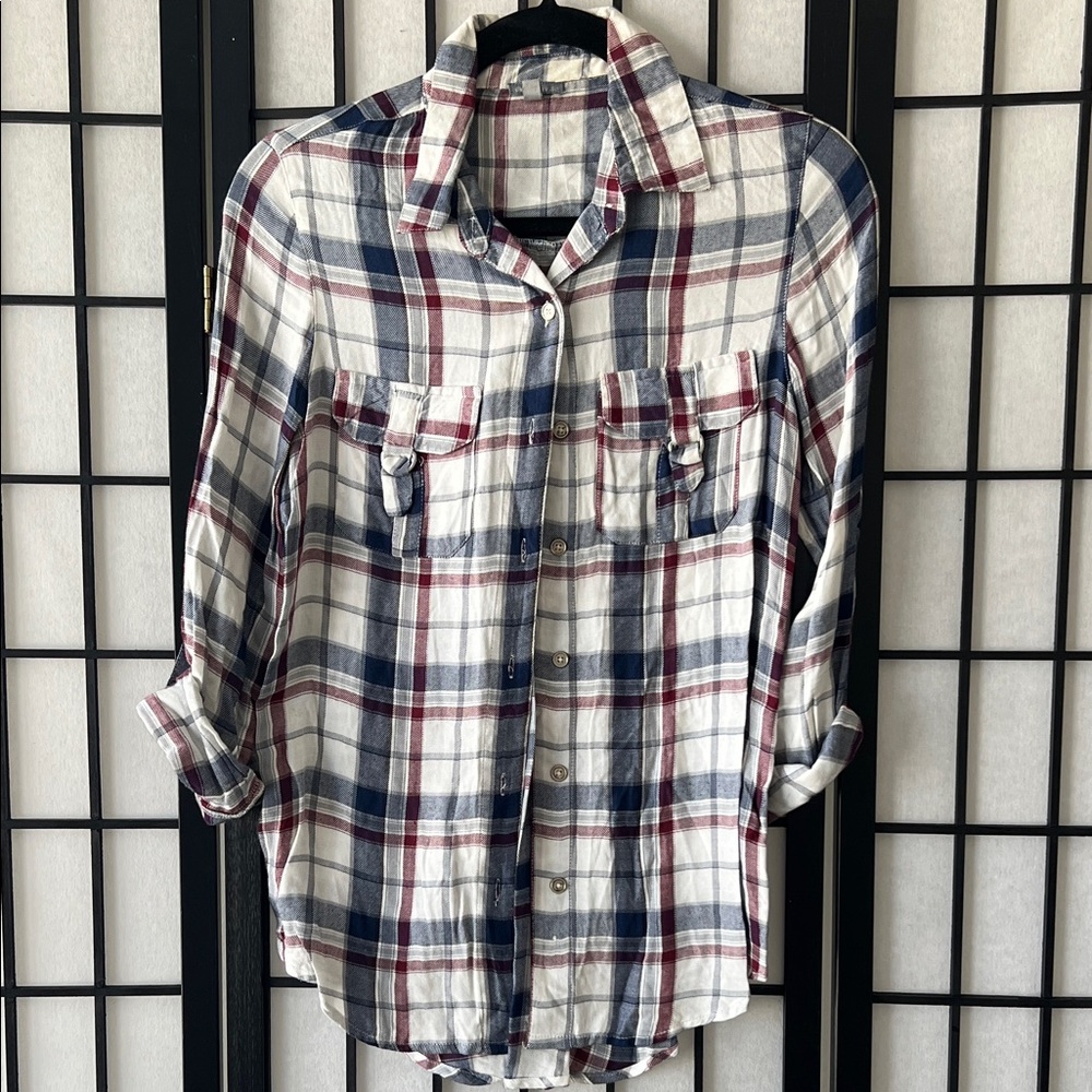 Men's Plaid Button-Up Shirt